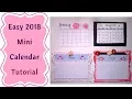How to make a Mini Calendar for 2018 Easy Tutorial