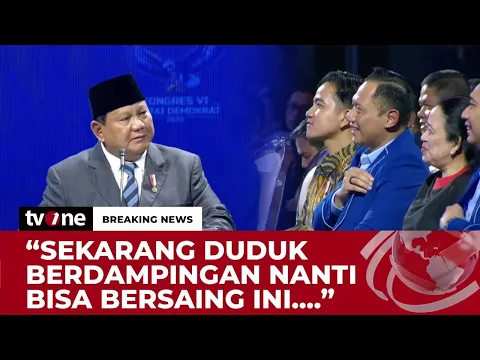 Kelakar Prabowo di Kongres Demokrat: Siapa Tahu Ada Presiden AHY