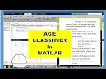 MATLAB CODE Age Classifier program using IF-ELSE-IF Statement xRay Pixy