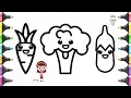 Coloring Pages For Kids Vegetables Drawing Books