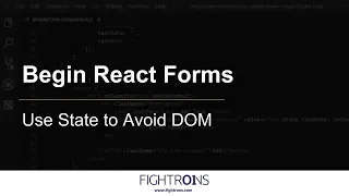 ReactJS Forms - Avoid DOM and use State
