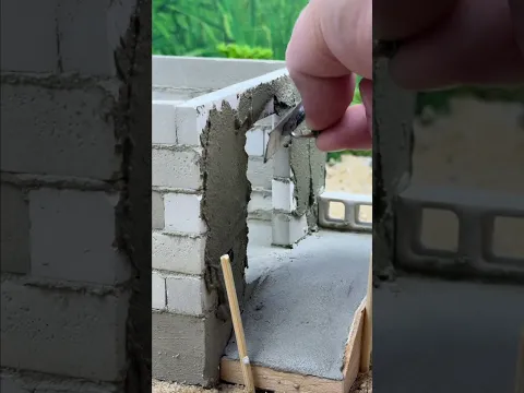 Incredible tiny mini house made with tiny mini bricks 🧱 #miniature #diy