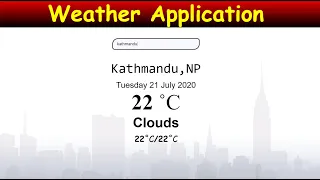 Weather Application In JavaScript With Source Code Source Code Projects