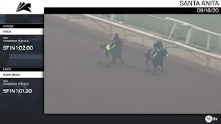 Varda Outside and Flash Magic worked 5 Furlongs at Santa Anita Park on September 16th 2020
