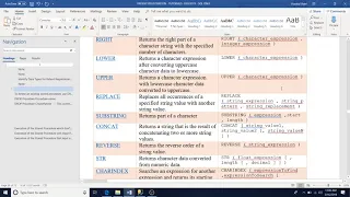SQL Session 4 - String Functions Variables Part 1
