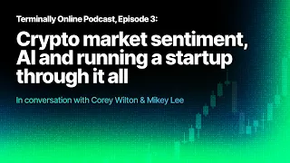 Terminally Online Podcast, Episode 3: Crypto market sentiment, AI and running a startup