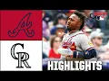 Atlanta Braves vs Colorado Rockies Full Game Highlights ESPN MLB