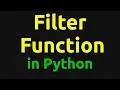 Filter Function in Python Higher Order Function