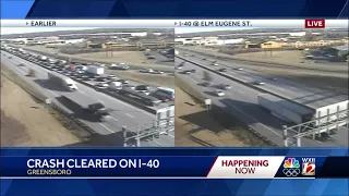 Greensboro crash causes high impact to traffic I-40 is now reopened