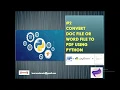 CONVERT DOC FILE OR WORD FILE TO PDF FILE USING PYTHON