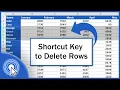 Shortcut Key to Delete Rows in Excel Excel Shortcuts