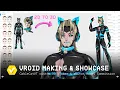 Making a male VRoid model Studio Speedsculpt VTuber VRChat avatar commission for CableCatVT