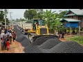 Download Lagu Nicely Upgrade! Gravel Road Base Spreading By Strong KOMATSU Bulldozer D65 \u0026 Full Support by Trucks