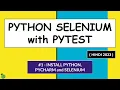 Selenium Python Hindi Tutorial - Install Python Pycharm and Selenium