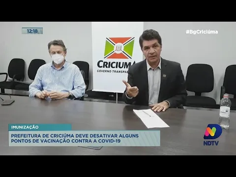 Prefeitura de Criciúma deve desativar alguns pontos de vacinação contra a Covid-19