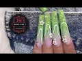 INSTAGRAM RECREATION GREEN OMBRE ACRYLIC NAILS Beginner friendly start to finish