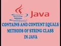 CONTAINS AND CONTENT EQUALS METHODS OF STRING CLASS IN JAVA URDU HINDI