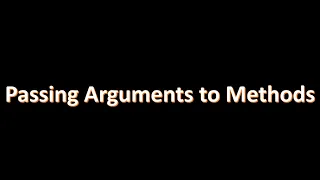 Passing Arguments to Methods In Java
