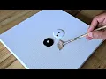 Download Lagu Black \u0026 White / Using Only 2 Colors / Easy Acrylic Painting Technique