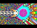 SNAKE IO KING PEEKABOO SNAKE vs 1000 PRO GIANT SNAKES BEST EPIC SNAKE IO GAMEPLAY