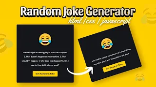 Build a Random Joke Generator with HTML CSS JavaScript Beginner JavaScript Project