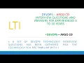 LTI Devops - Argo CD Interview Questions and Answers for 3 to 10 yrs experienced