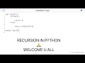 Recursion in Python in tamil