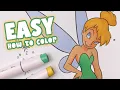 DISNEY Coloring Pages How to Color Tinkerbell