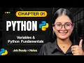 Chapter 01 - Python Variables Fundamentals Python Full Course 2026 Saumya Singh