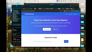 vital nutrients tracker project with node and react