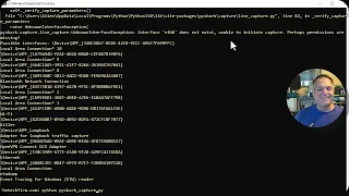capture packets using python and pyshark using less than 5 lines of code