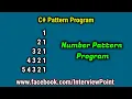 C Number Pattern Program Number Pattern program in C Net Interview Point D K Gautam