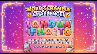 Can you unscramble the word Give it a try and comment your answer how many words can you find