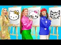 Download Lagu SUPER RICH VS RICH VS BROKE DRAWING CHALLENGE 🎨 Easy Painting Tricks by 123 GO!