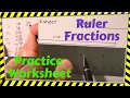 How to read Fractions On A Ruler and worksheet for practice