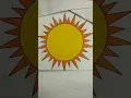 Sun drawing and colors painting