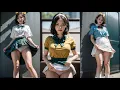 Download Lagu [4K] Cute Girl Lovely Skirts Challenge Lookbook 🎒| AI Lookbook #beauty #lookbook #skirt #upskirt
