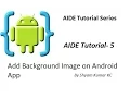 AIDE Tutorial - 5 Add background image on android app