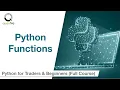 Functions in Python Programming Python for Beginners Quantra Free Course