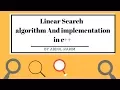 Linear Search in Array with algorithm and C coding hindi urdu