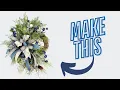 DIY Blue Winter Christmas Grapevine Wreath How To Make A Floral Christmas Wreath