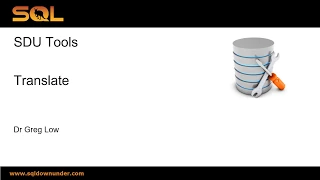 SDU Tools 61 Translate SQL Server T-SQL strings to avoid nested REPLACE operations