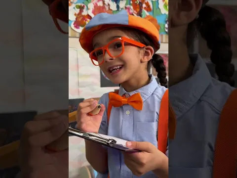Blippi Takes Attendance!  #blippi #shorts #backtoschool #school #play