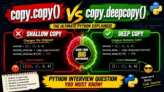 Python Shallow Copy vs Deep Copy Explained copy copy vs deepcopy with Examples