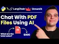 Chat With Any PDF File in Python Using LangChain Streamlit Step-by-Step AI Tutorial