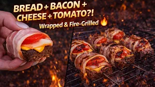 I Wrapped Bread in Bacon… and Grilled It 😳 Cooking in Nature