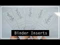 Making My Own Binder Inserts