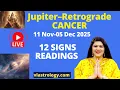 Quick Retro Window: Jupiter Rx in Cancer | 12 Signs | 11 Nov–5 Dec #jupiter #retrograde #cancer 
