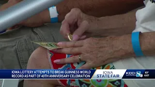 Iowa Lottery obliterates world record for scratch tickets at Iowa State Fair