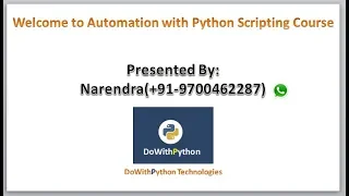DoWithPython Technologies Demo for General Automation and AWS Automation with Python Scripting
